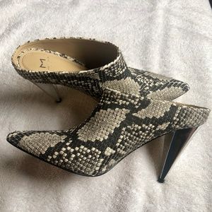 Marc Fisher faux snake skin booties